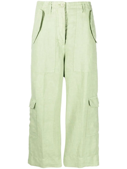 Cropped Straight-Leg Trousers