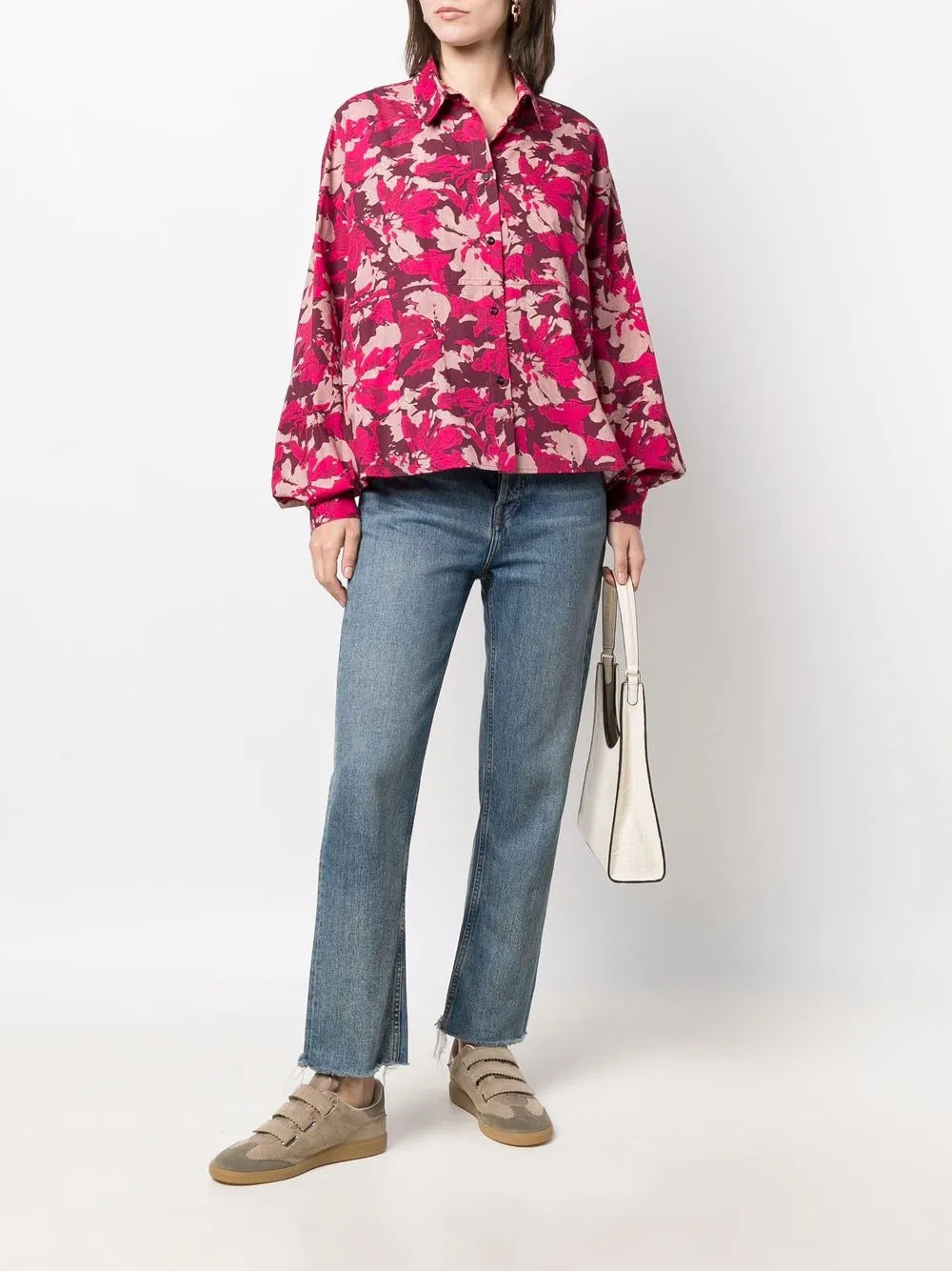 Floral-Print Cotton Shirt