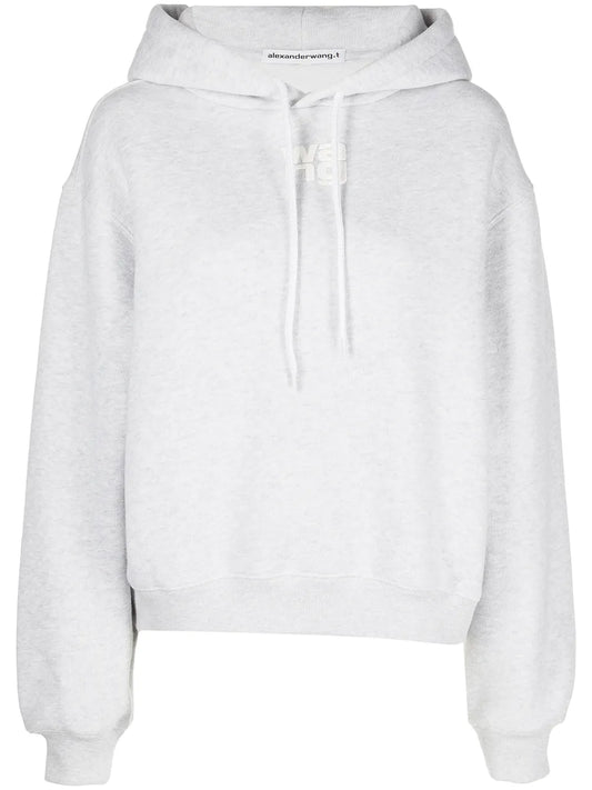 Rubberised Logo Cotton Hoodie
