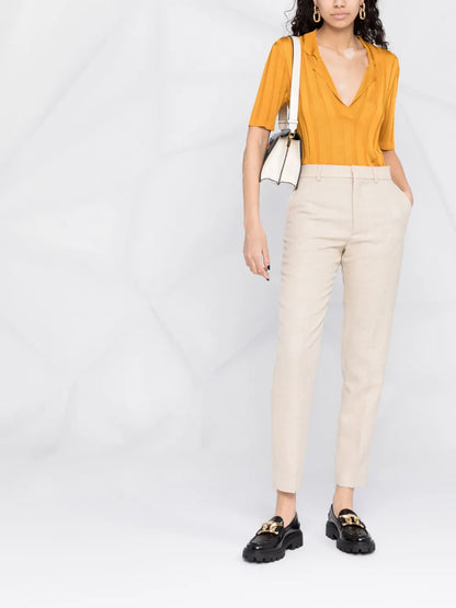 Cropped Tailored Trousers