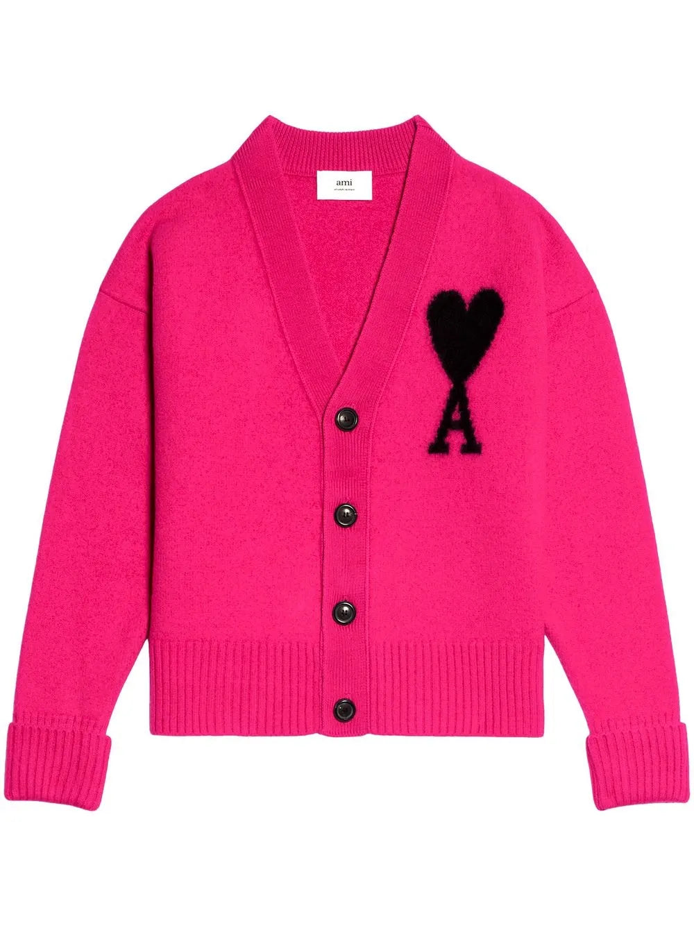 Logo-Intarsia Wool Cardigan