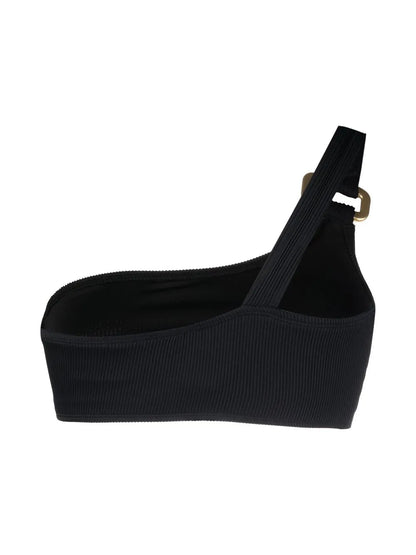Ribbed One-Shoulder Bikini Top