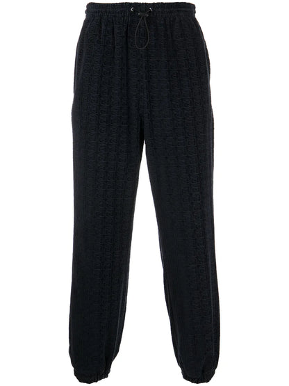 Monogram-Embossed Drawstring Track Pants