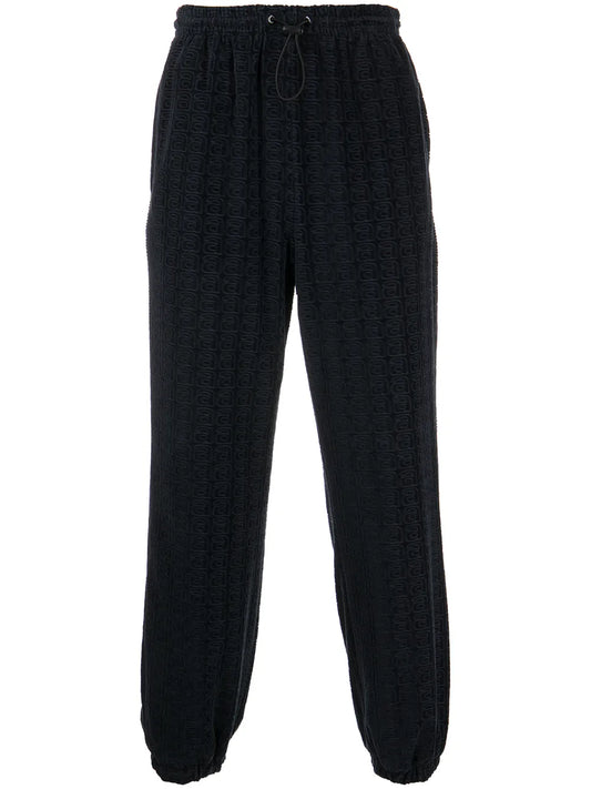 Monogram-Embossed Drawstring Track Pants
