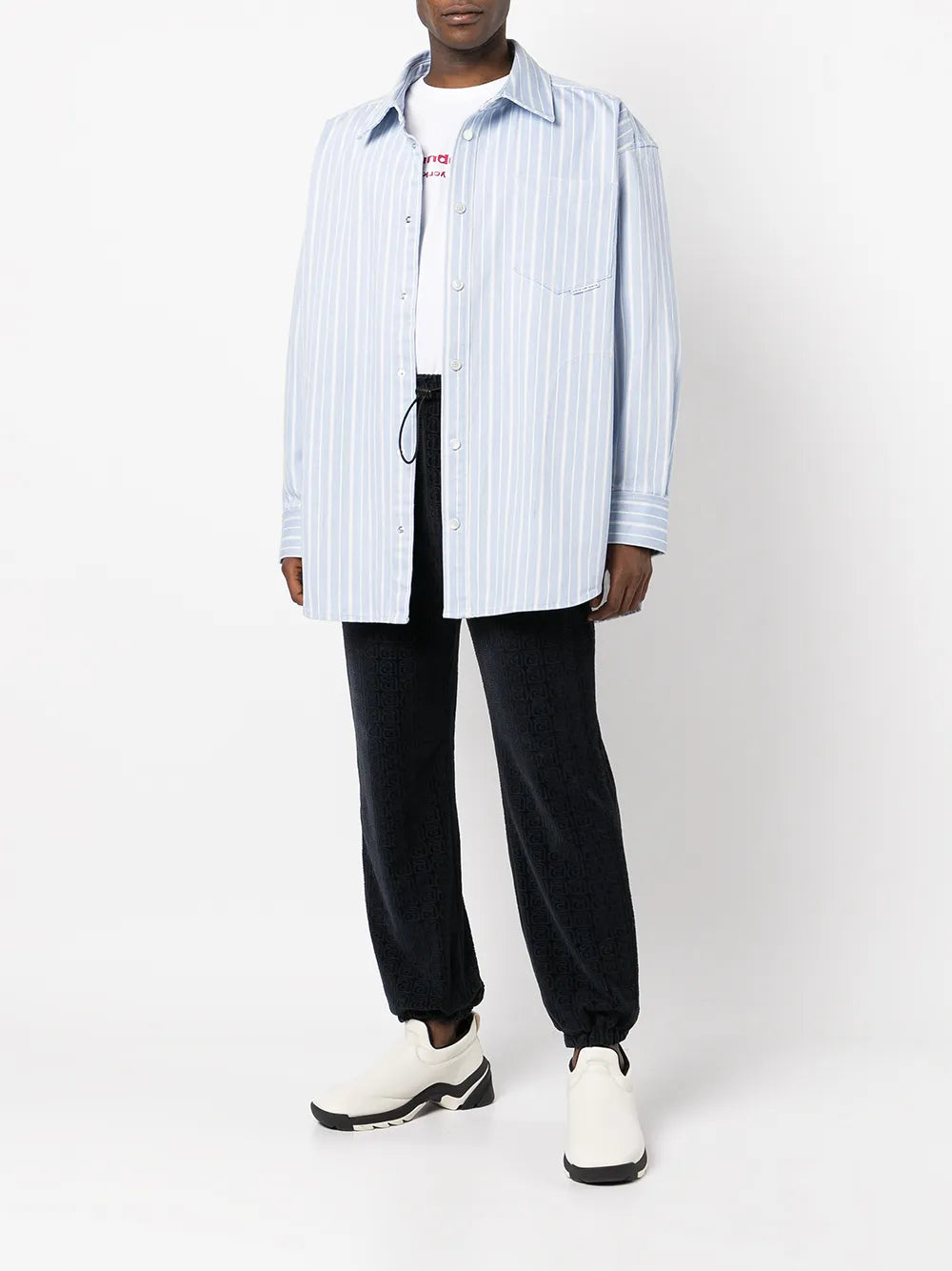 Monogram-Embossed Drawstring Track Pants