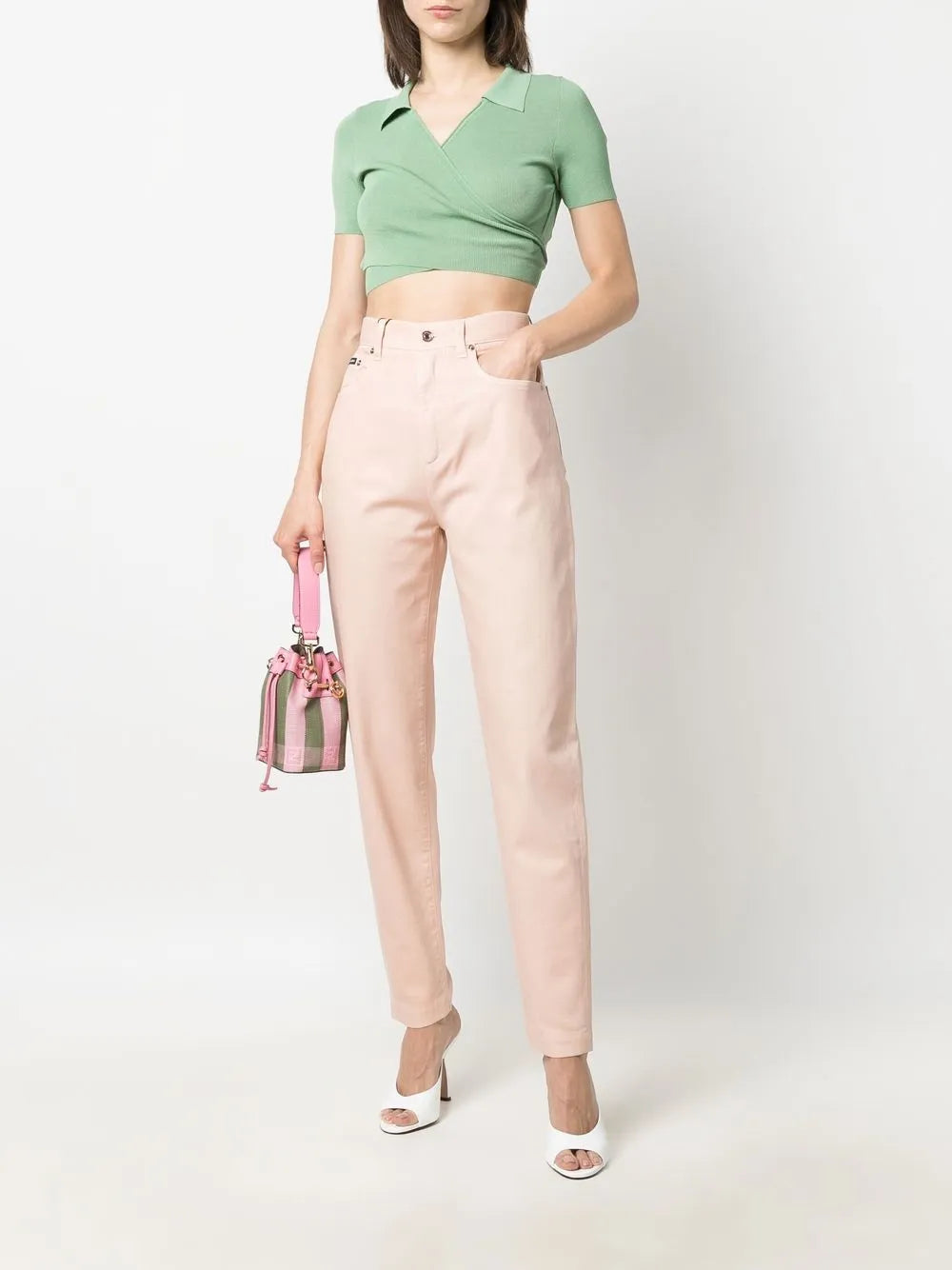 Tapered High-Waisted Trousers