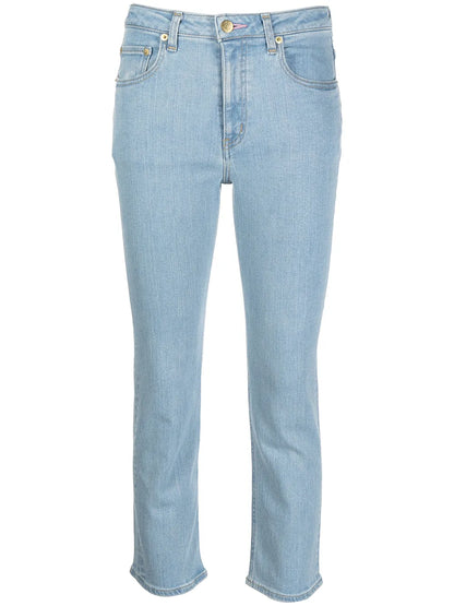 The Rose Quartz Mid-Rise Cropped Skinny Jeans
