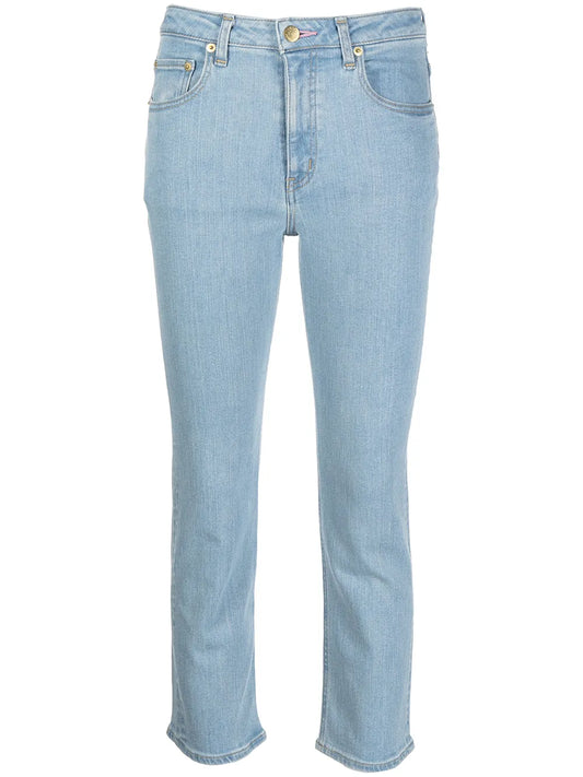 The Rose Quartz Mid-Rise Cropped Skinny Jeans