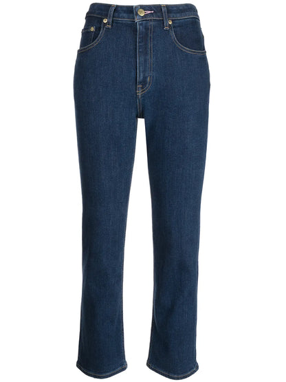 The Rose Quartz Mid-Rise Cropped Skinny Jeans
