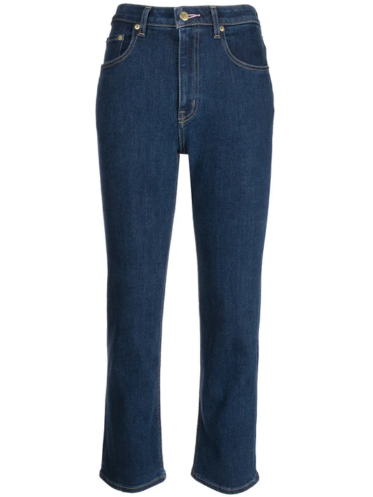 The Rose Quartz Mid-Rise Cropped Skinny Jeans