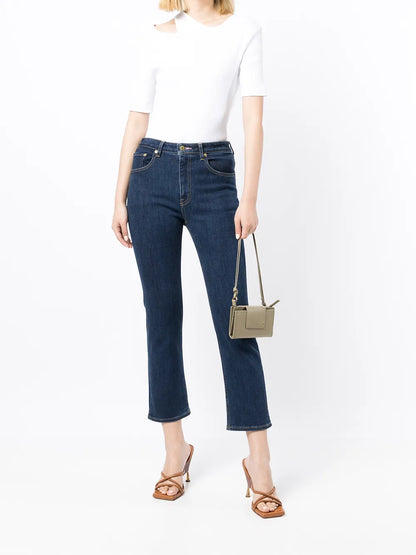 The Rose Quartz Mid-Rise Cropped Skinny Jeans