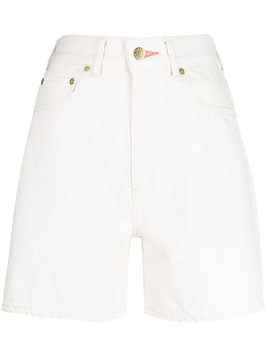 The Coral High-Rise Denim Shorts