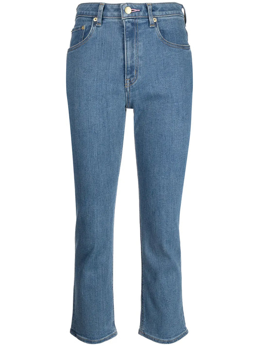 The Rose Quartz Mid-Rise Cropped Skinny Jeans