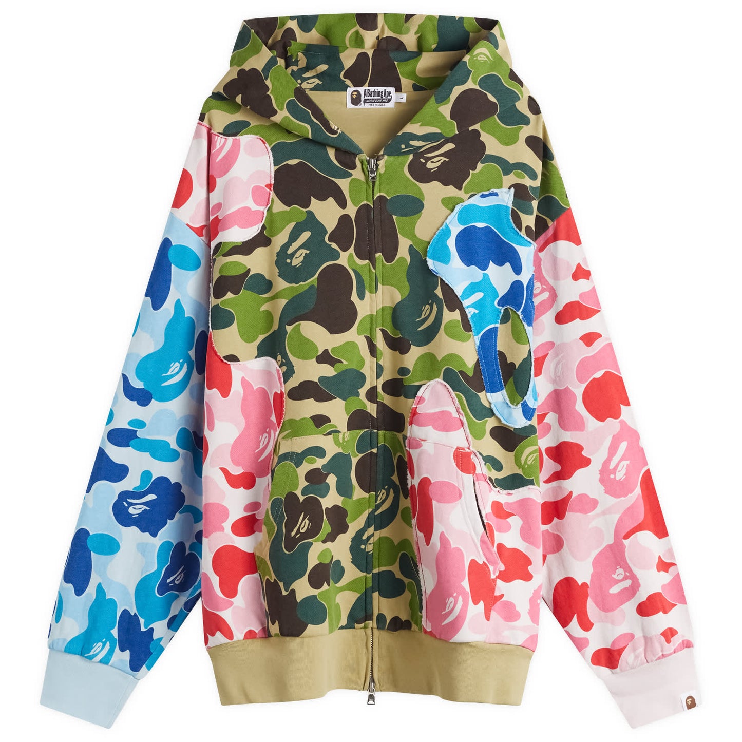 Abc Camo Patchwork Relaxed Fit Zip Hoodie