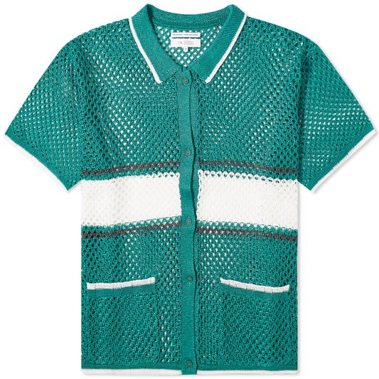 Mesh Knitted Short Sleeve Shirt