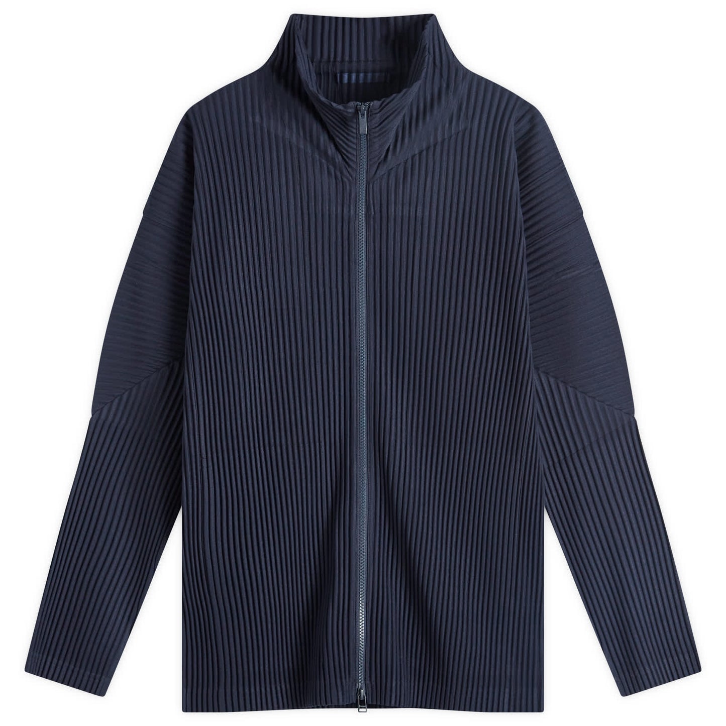 Pleated Zip Up Cardigan