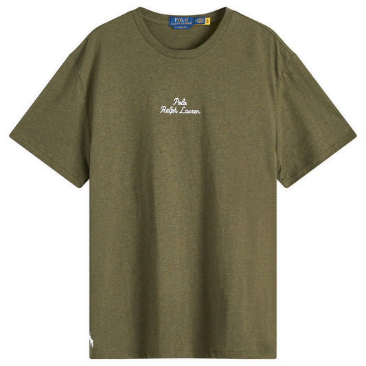 Classic Fit Embroidered Script Logo Tee