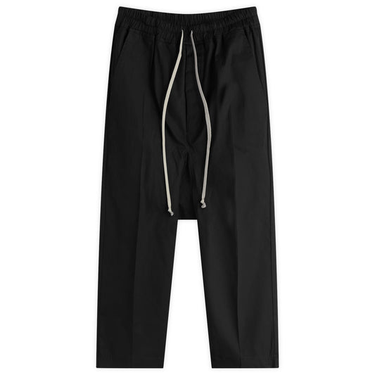Rick Owens Cropped Drawstring Cotton Poplin Pants