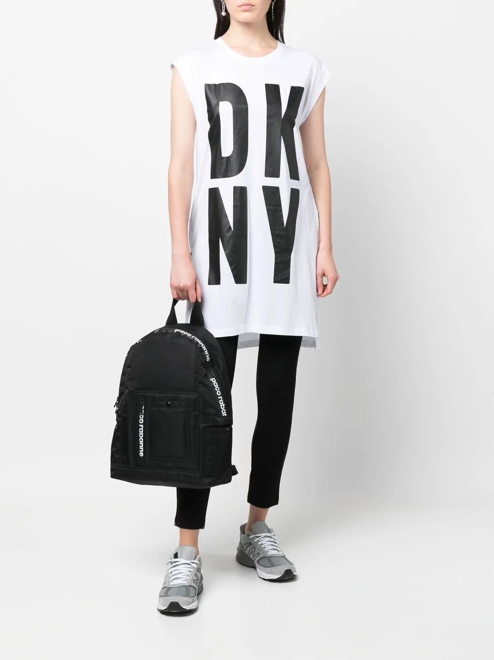 Logo-Print Sleeveless Tunic Top