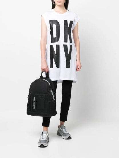 Logo-Print Sleeveless Tunic Top