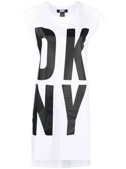 Logo-Print Sleeveless Tunic Top
