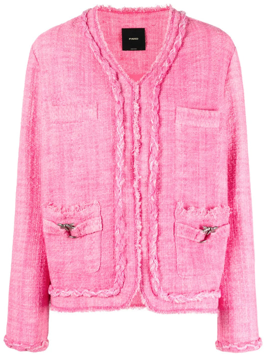 Logo-Buckle Tweed Jacket