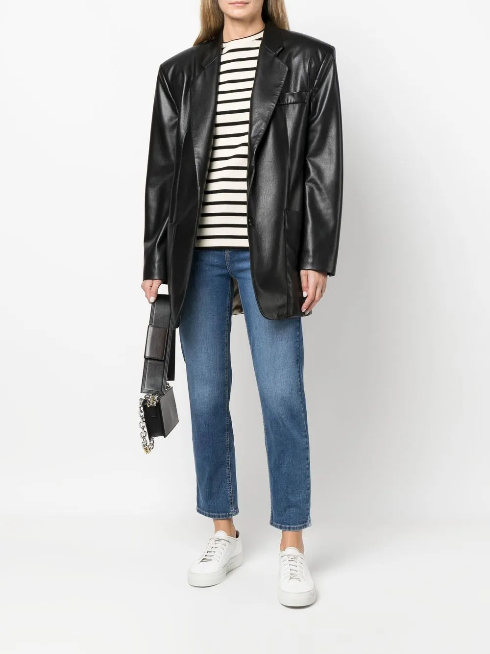 Straight-Leg Faded Jeans