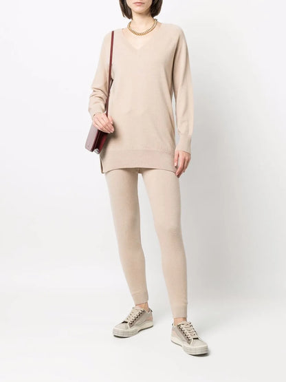 Tapered-Leg Cashmere Trousers