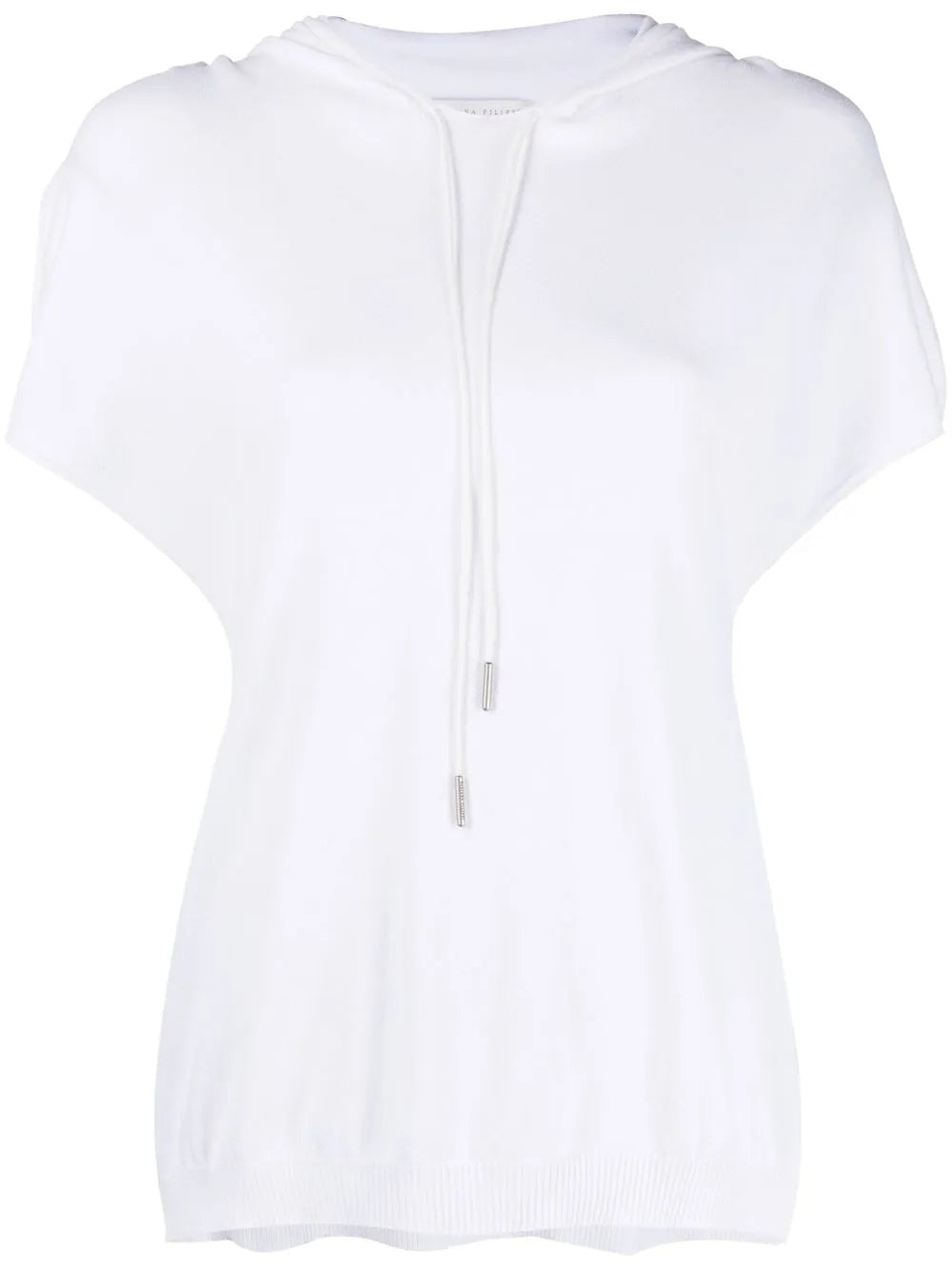 Fine-Knit Short-Sleeved Hoodie