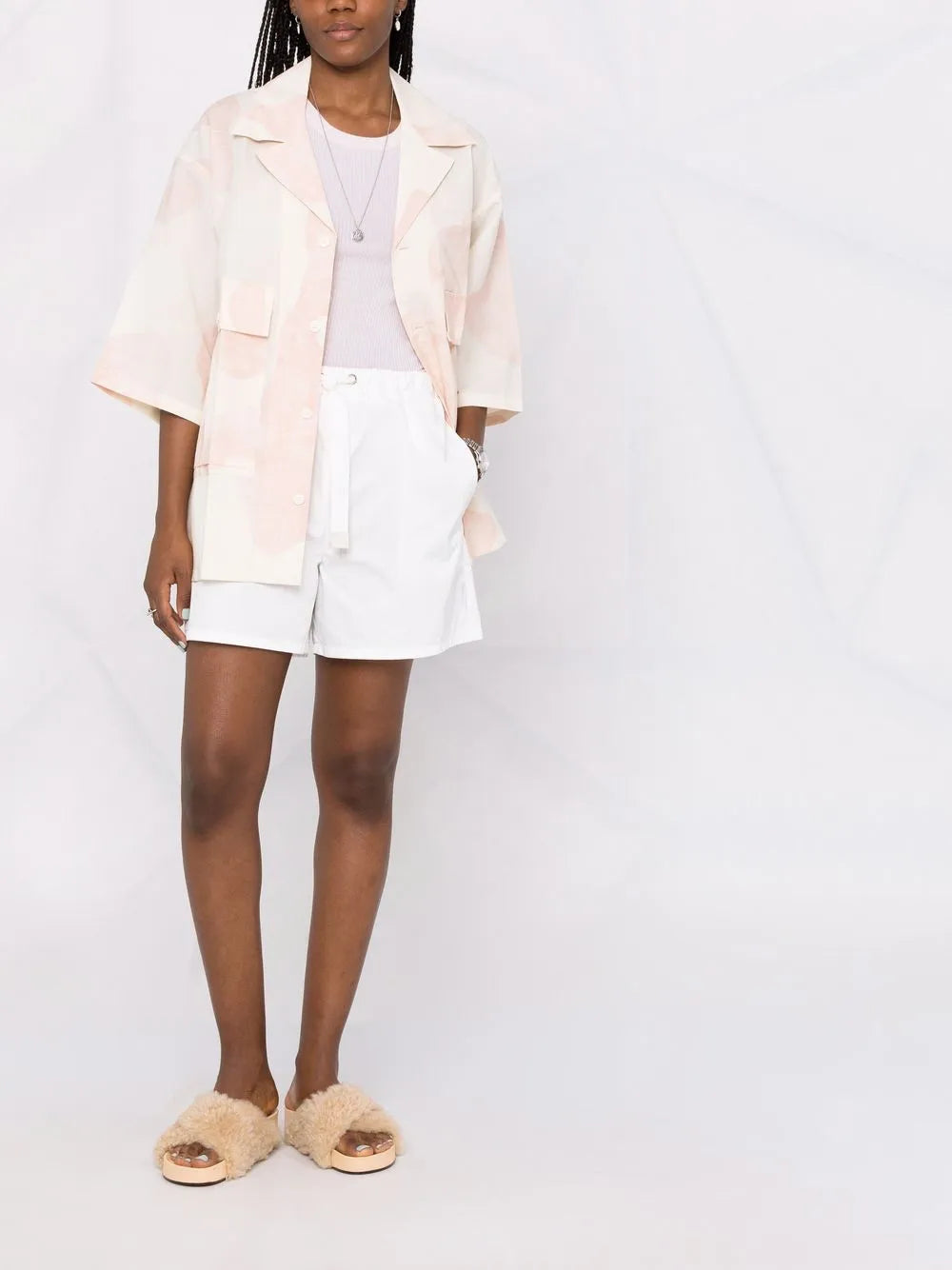 High-Waisted Drawstring Shorts