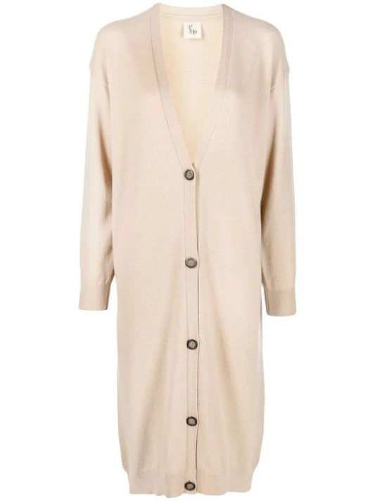 V-Neck Cashmere Cardi-Coat