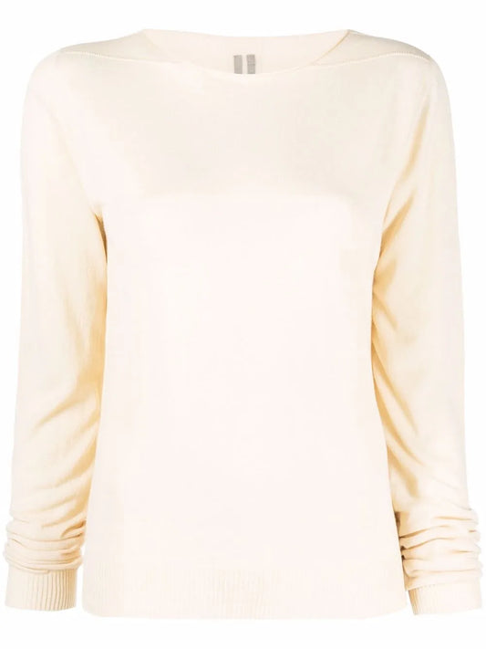 Rib-Trimmed Organic Cotton Jumper