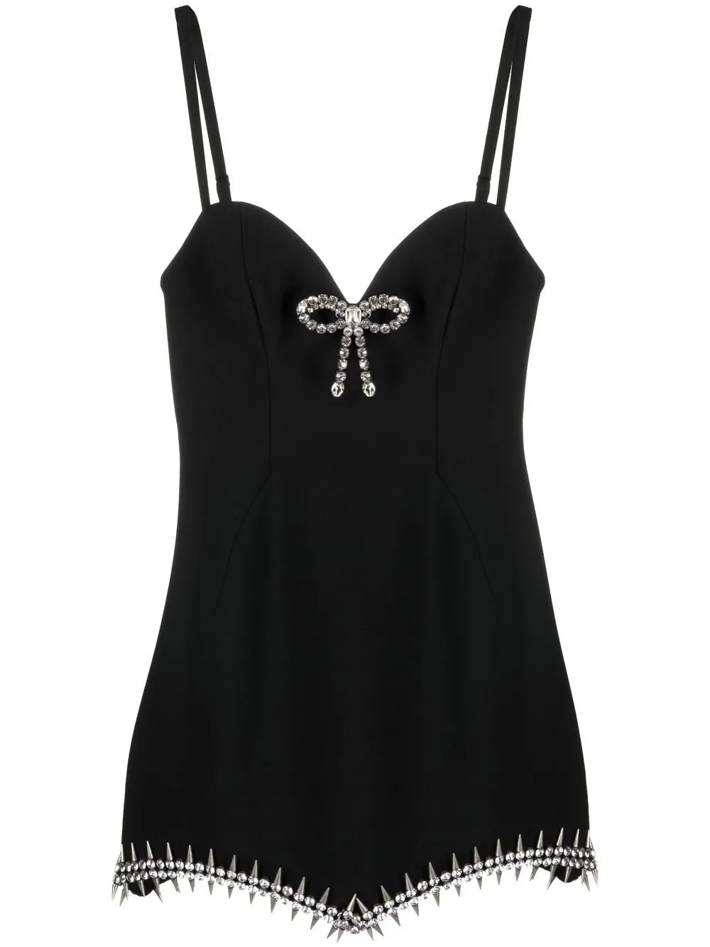 Crystal-Embellished Mini Dress