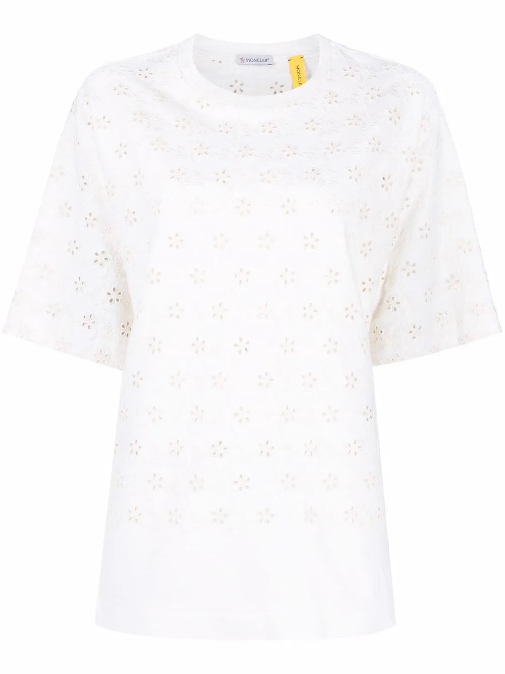 Broderie Anglaise Round-Neck T-Shirt