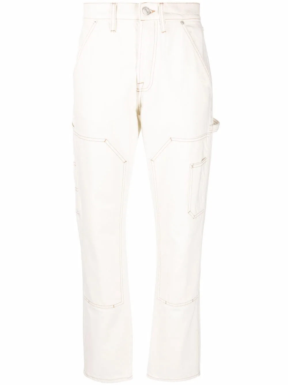 Multiple-Pocket Straight-Leg Trousers