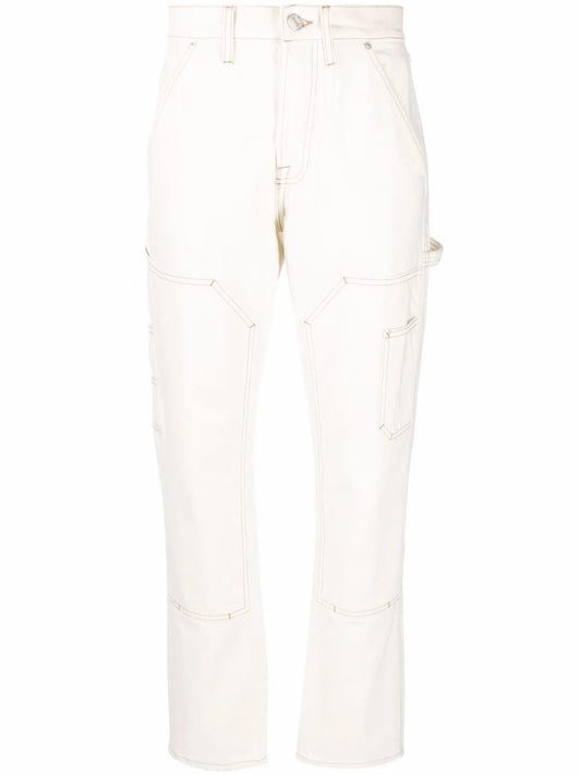 Multiple-Pocket Straight-Leg Trousers