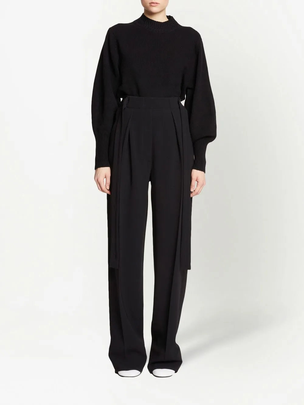 High Waist Crepe Trousers