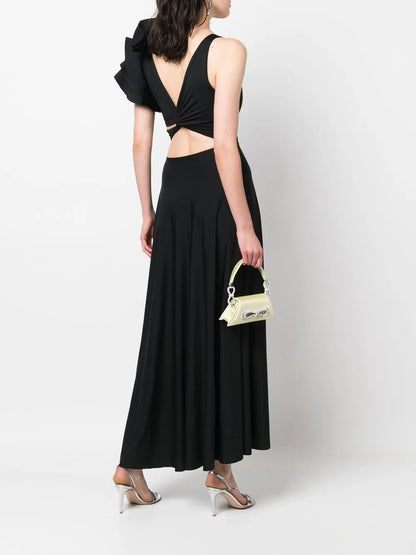 Ruffle-Detail Maxi Dress