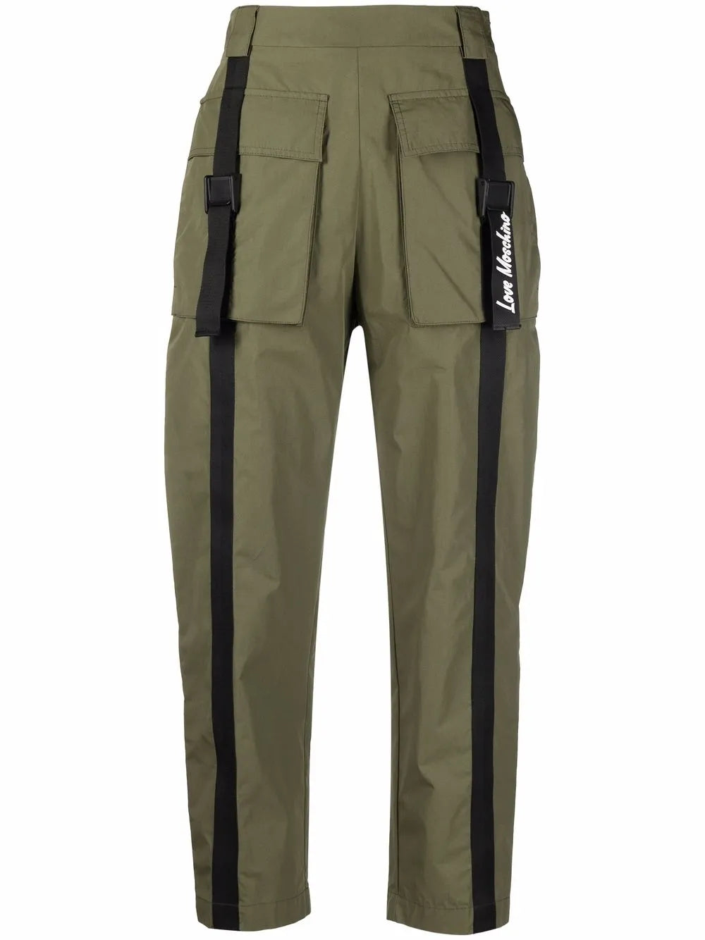 Flap-Pockets Cotton-Blend Parachute Trousers