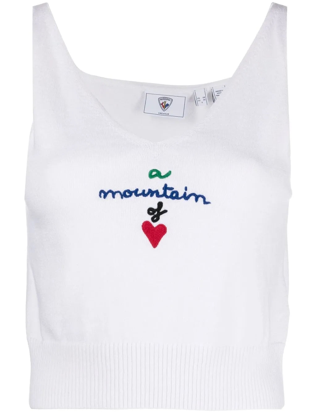 Embroidered Knitted Crop-Top
