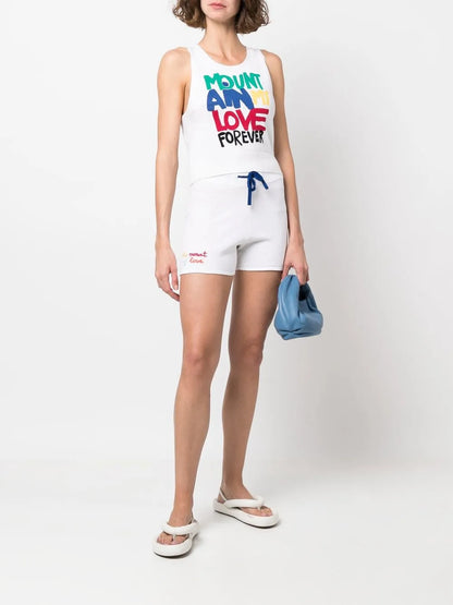 Slogan-Print Knitted Tank-Top