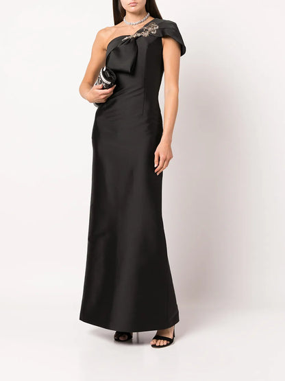Ines One-Shoulder Gown