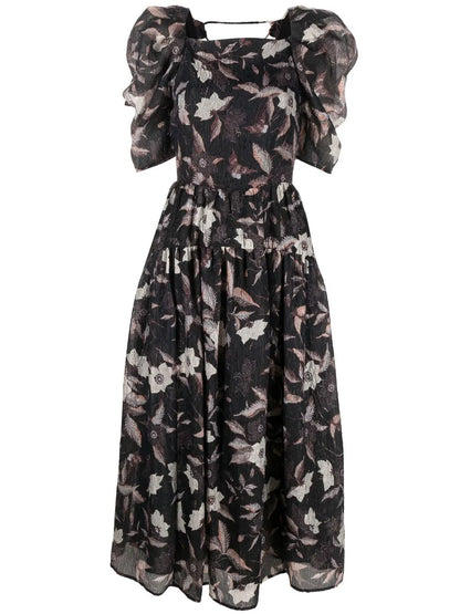 Talia Lace-Up Maxi Dress