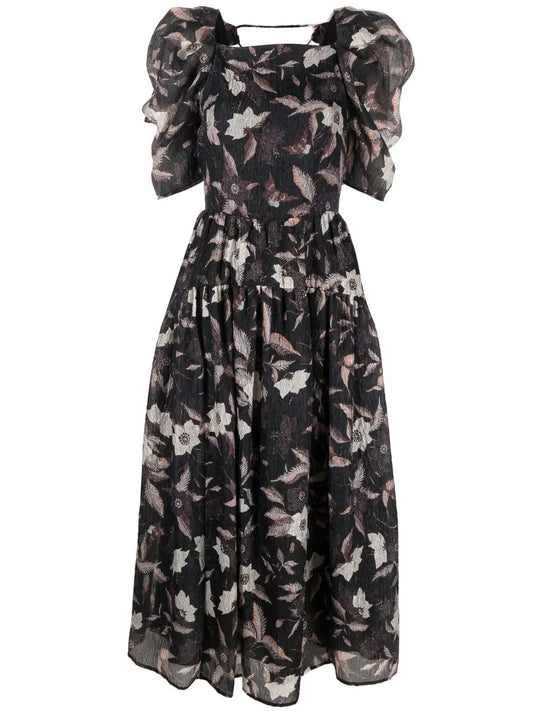 Talia Lace-Up Maxi Dress