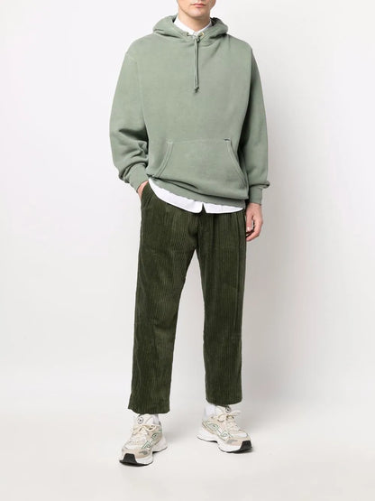 Drawstring-Fastening Hoodie