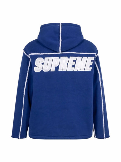 Faux Shearling Hooded Jacket