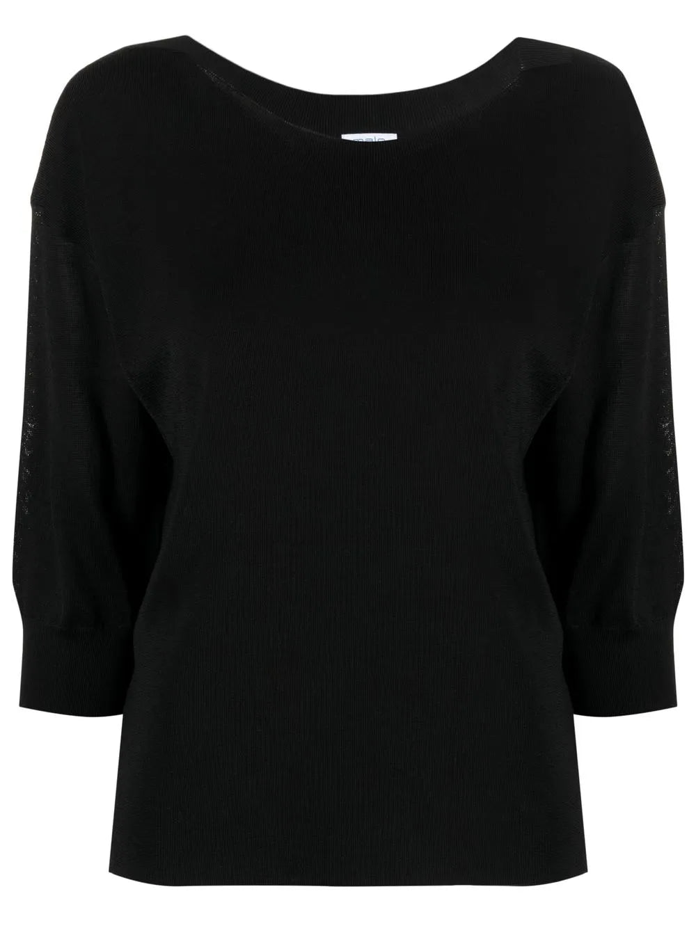 Fine-Knit Short-Sleeve Top