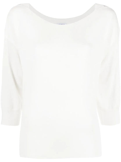 Fine-Knit Short-Sleeve Top