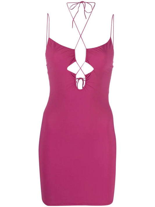 Halterneck Fitted Dress