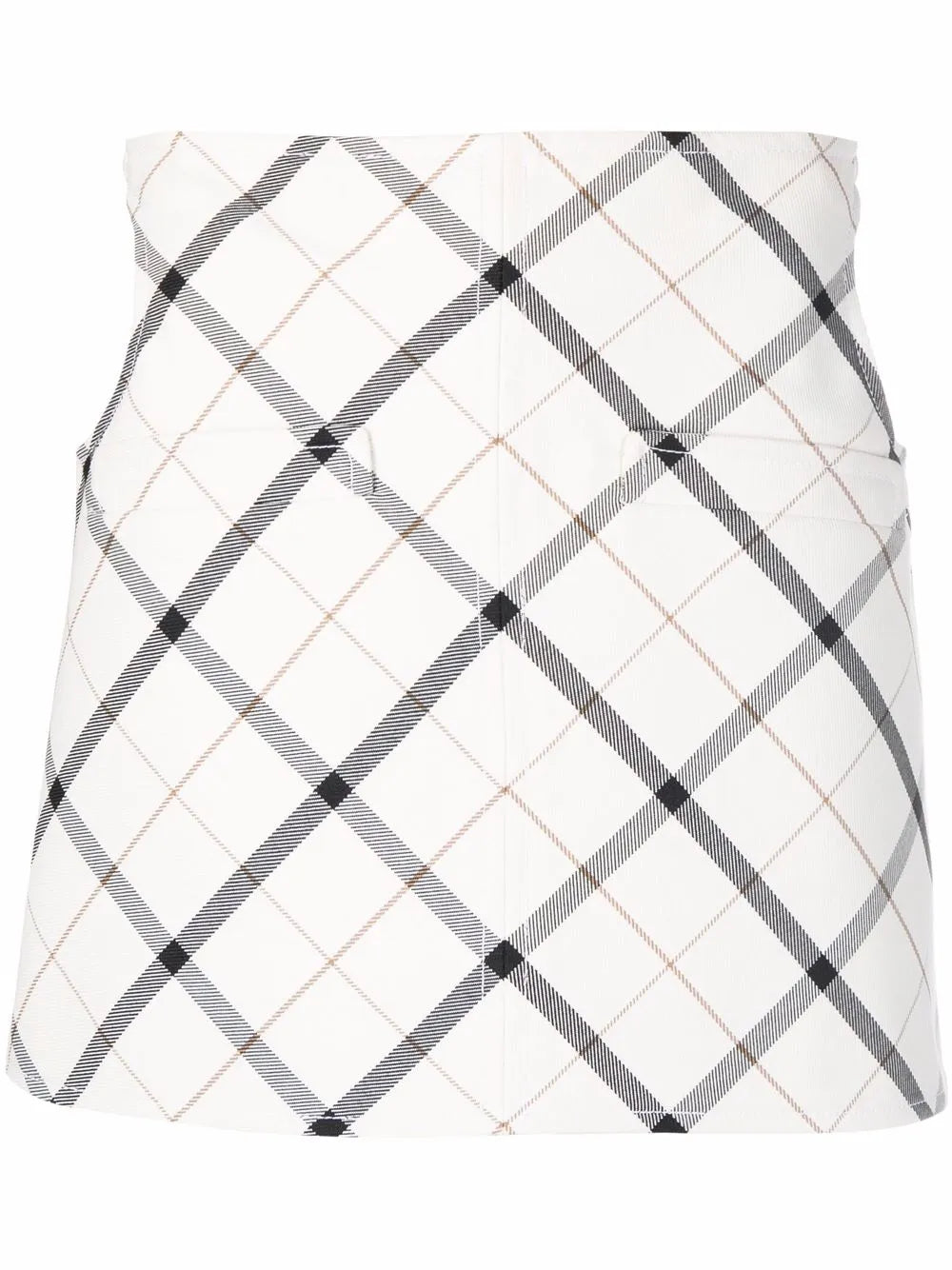 High-Waisted Checked Miniskirt